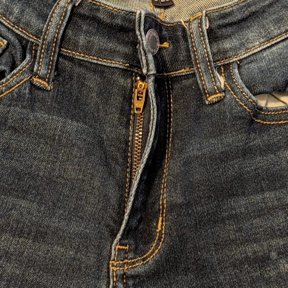Judy Blue Distressed Boyfriend Jeans Dark Wash Paint Splatter Women's Size 3/26